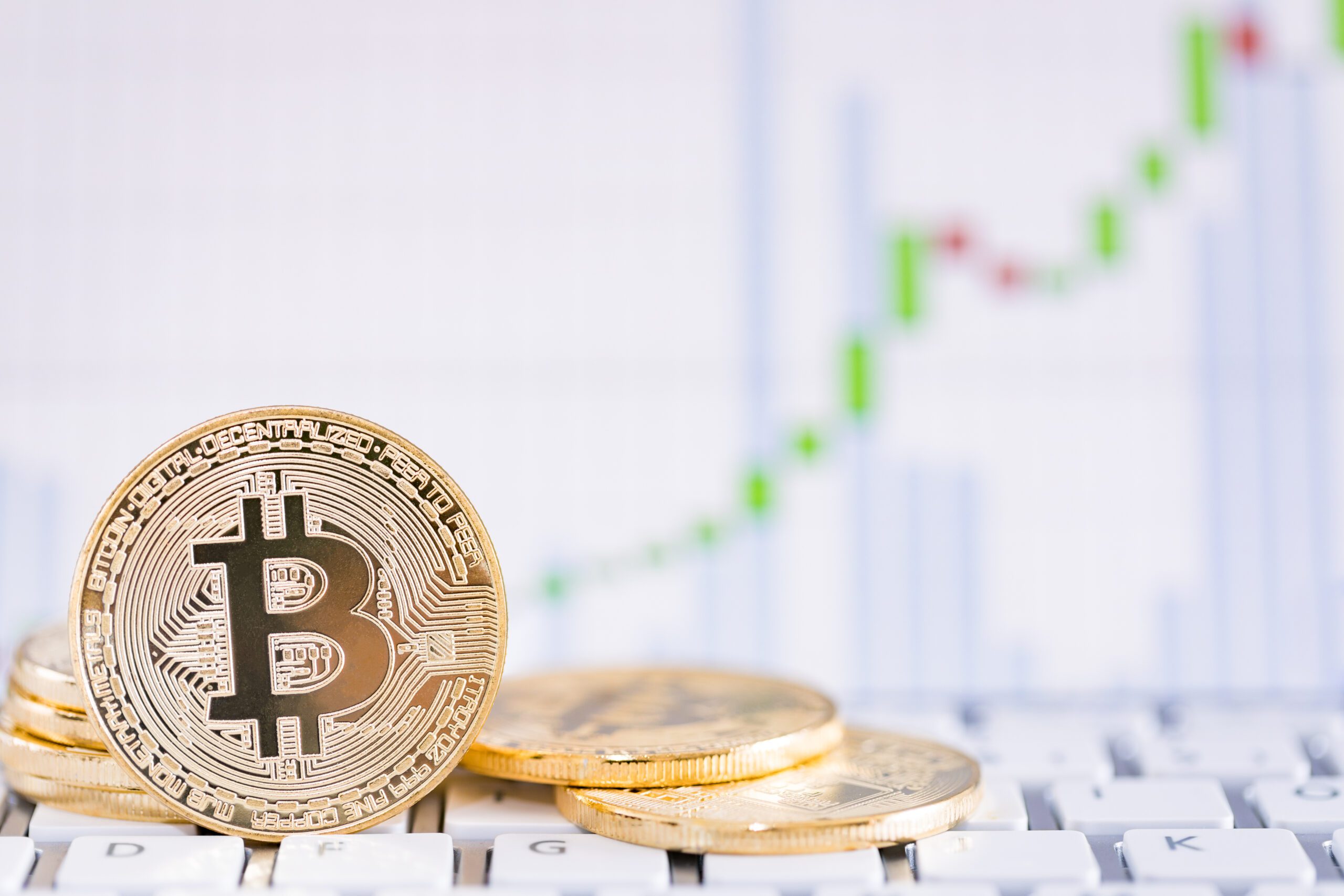 Bitcoin gold coin. Cryptocurrency concept. Akrido Digital Assets
